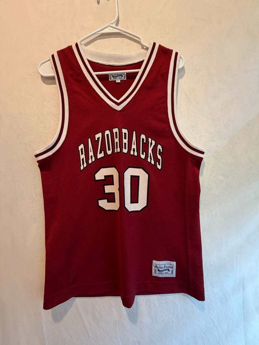 Retro Brand Arkansas Razorbacks Scotty Thurman #30 Basketball Jersey Medium